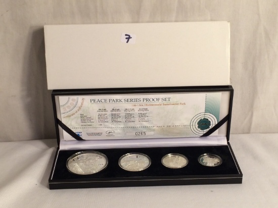 2008 Silver Peace Park Series Four Coin Proof Set W/COA Ai-Ai Richtersveld Transfrontier Park 265