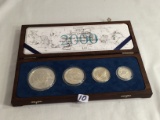 Collector 2000 Silver Special Wildlife Set The Lion Predator Of Africa Four Coin Proof Set W/COA 100