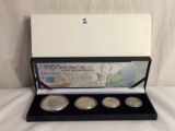 2002 Silver South Africa Wildlife Series African The Elephant Four Coin Proof Set W/COA 267