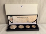 2003 Silver Wildlife Series The Rhino Survivor Of Africa Four Coin Proof Set With COA 570
