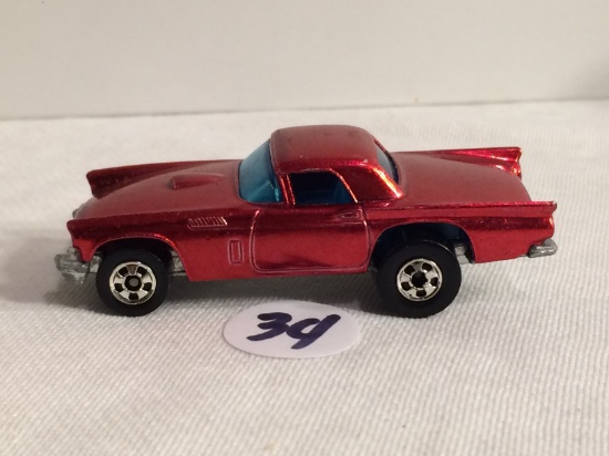 Collector 1981 Vintage Hot wheels Mattel '57 T-Bird Red Color Malaysia 1/64 Scale Die-cast Car