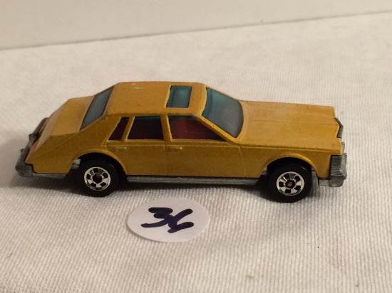 Collector 1980 Vintage Hot wheels Mattel 1/64 Scale Metal Car "Cadillac Seville" Hongkong Yellow