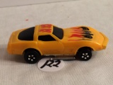 Collector Vintage 1980 Kidco Chevy Corvette Yellow w Flames Burnin 1:64 Scale Car