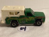 Collector 1974 Vintage Hot wheels Mattel  Pickup Green/White Hongkong US 1/64 Scale DieCast
