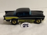 Collector 1976 Vintage Hot wheels Mattel '57 Chevy Hongkong Black/Yellow 1/64 Scale Car
