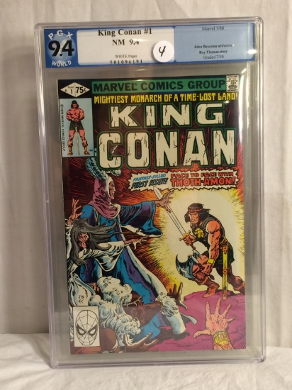 Collector PGX World 9.4 Marvel 3/80 King Conan #1 NM 9.4 Graded Comic Book