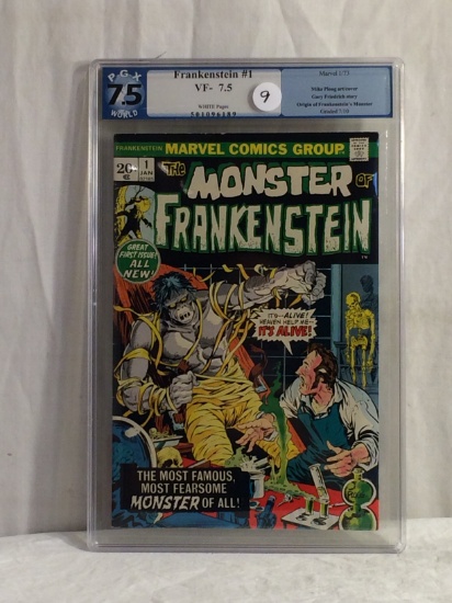 Collector PGX World 7.5 Marvel 1/73 Frankeinstein #1 VF 7.5 Graded Comic Book