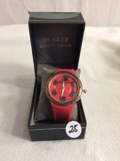Collector New Mask Naines Quartz Quality Watch Fine Alloy Wheel Red Plastic Rubber Wristband