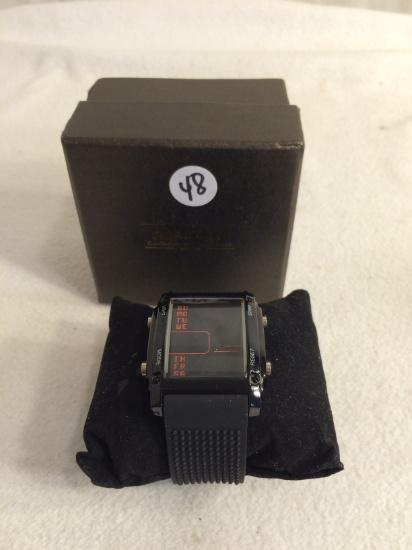 Collector New Alias Kim Men's Watch 0814 Water Resistant Black Plastic Rubber Wristband