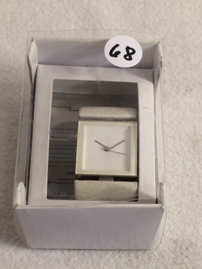 Collector Philippe Sharck Men's Watch With White Leather Wristband - See Pictures