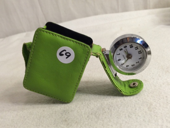 Collector Quartz Pocket Watch in Green Mini Bag - See Pictures