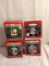 Lot of  4 Pcs Collector Assorted Tittles  Hallmark Holiday Magic Light & Motion Ornament 4x4.5
