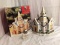 Collector Village Square Lighted Church Village Handpainted Porcelain Box Size:12.5x10x9.3/8