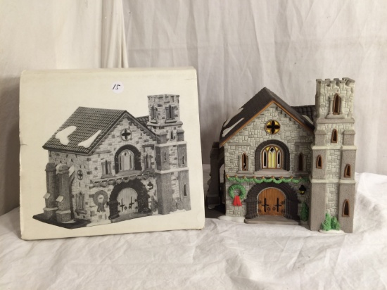 Department 56 Heritage Village Collection Dickens Series "Whittlesbourne Church" Porcelain 10x10x9