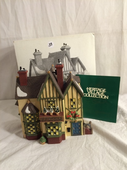 Department 56 Heritage Village Collection Dickens Series "J.D. Nichols Toy Shop" Porcelain 10"T Box