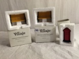 Lot of 3 Pcs. Department 56 Heritage Village Handpainted Mini Metal Accessory - See Pictures