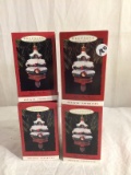 LOT OF 4 Pcs Collector Hallmark keepsake Ornament Peek A boo Tree 5