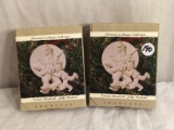 LOT OF 2 Pcs Collector  Hallmark keepsake Ornament Jolly Postman 4X5