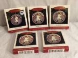 LOT OF 5 Pcs Collector  Hallmark keepsake Ornament Baseball heroes Babe Ruth  4.5