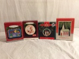 Lot of 4 Pcs Collector Hallmark keepsake Ornaments Assorted Tittles & Design 4
