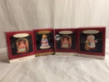 Lot of 4 Pcs Collector Hallmark keepsake Ornaments Assorted Tittles & Design 3-4