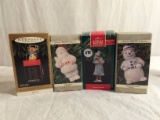 Lot of  4 Pcs Collector Hallmark keepsake Ornaments Assorted Tittle & Design 3-5