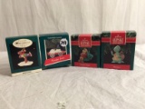 Lot of 4 Pcs Collector Hallmark keepsake Ornaments Assorted Tittles & Design 3-5