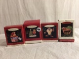 Lot of 4 Pcs Collector Hallmark keepsake Ornaments Assorted Tittles & Design 3-5