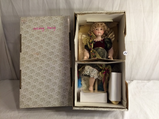 Collector Frankin Heirloom Porcelain Doll "Holiday Fairy Doll " Box Size: 18"Tall