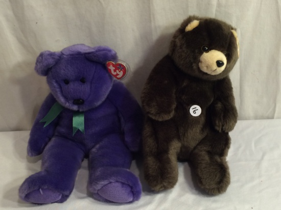 Lot of 2 Collector New With Tag Ty Soft Stuff Toy Beanie Babies Size:13-14"Tall/each