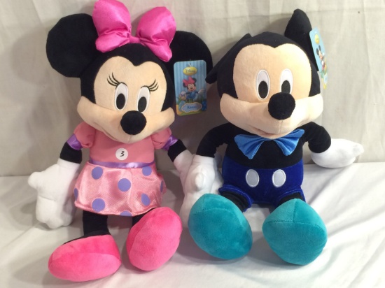 Lot of 2 Pieces Collector New Disney With Tags Minie and Mickey Mouse Stuff Spft Plus Toys