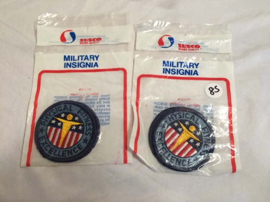 Lot of 2 New in Package Miltary Insignia Badge Sealed in Plastic - See Pictures