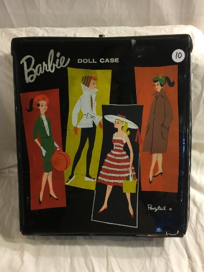 Collector Vintage Barbie Doll Case Ponytail Black Size:12.5x10.5" Size - See Pictures