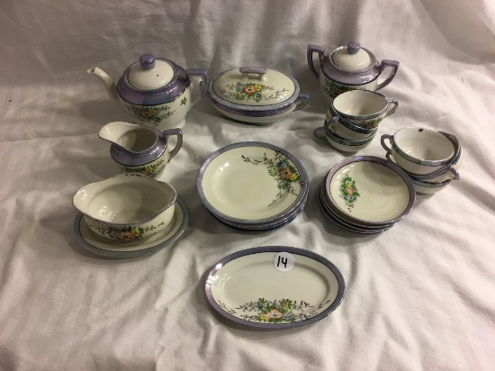 Lot of 22 Pieces Collector Vintage Miniature Occupied Japan Tea Set - See Pictures Detailed