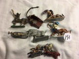 Lot of 10 Pieces Collector Ral Partha and Battle Miniatures, Pewter Figures, - See Pictures