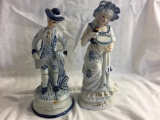 Lot of 2 Pieces Collector Japanese Porcelain Figurines Size Each: 9