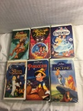 Lot of 6 Pieces Collector Used Disney VHS Movie - See Pictures