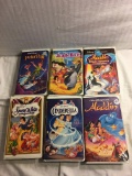 Lot of 6 Pieces Collector Used Disney VHS Movie - See Pictures