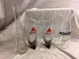 Lot of 5 Pieces Collector Assorted Clear Glasses Bass, Sahara & Princess House Flower Vase 7-12