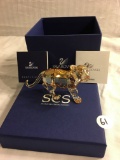 Collector Swarovski Crystal Society - Tiger Cub Standing Trilogy Gift 2010 #1051686 Box Sz:4.3/4