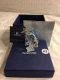 Collector Swarovski Crystal #886180 Blue Tang Fish Colored Trilogy Gift Box Size:3.1/4