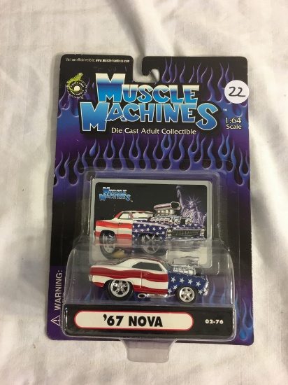 Collector NIP Muscle Machines Die-Cast 1:64 Scale '67 NOVA Die-Cast Metal Car