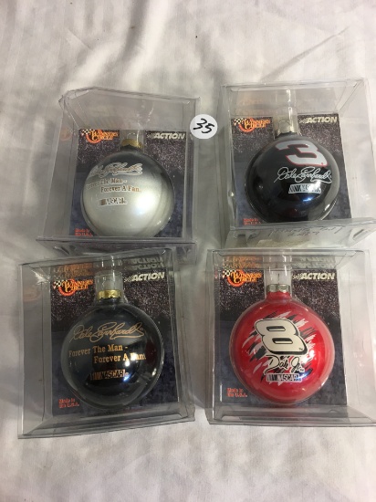 Lot of 4 Pieces Collector Nascar Christmas Holiday Ornaments Dale Earnhardt - See Pictures