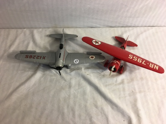 Lot of 2 Pieces Collector Loose Texaco Die-Cast Airplane Size each: 14" Width by 9"Dee