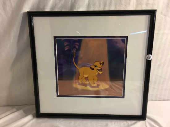 Collector The Walt Disney "Simba's Spotlight" Sericel Edition Size: 5000 W/COA in Frame Size:15x16"