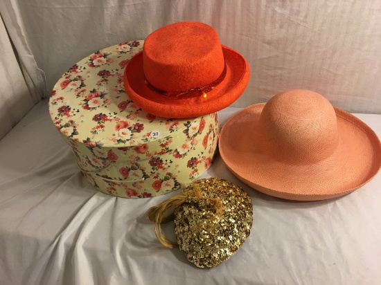 Lot of 3 Pieces Women's hats Assorted Sizes Come with Box - See Pictures