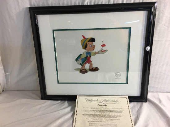 Collector The Walt Disney "Pinocchio" Sericel Limited Edition Size:5000 W/COA in Frame Size:19x22"