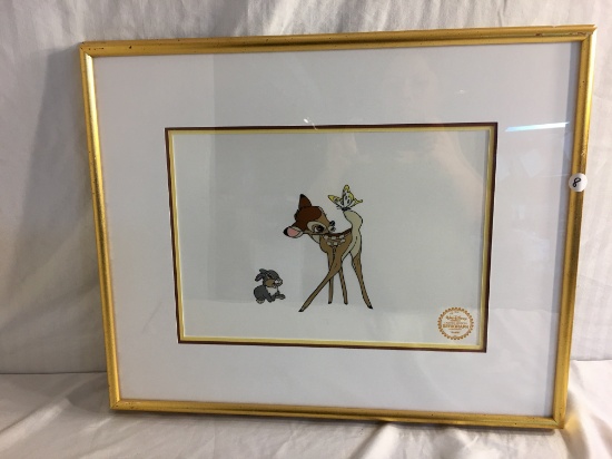 Collector The Walt Disney  "Bambi" Limited Edition Serigraph Cel In Frame:21x17.5" W/COA