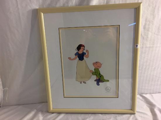 Collector The Walt Disney "Snow White and the seven Dwarfts W/COA Edt. Size:2500 in Frame:20x18"