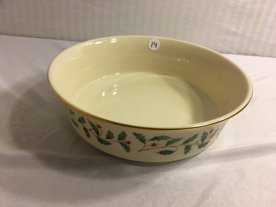 Collector Loose Holiday Lenox Dimension Collection Porcelain CenterPiece Bowl 9"Round By 3"Tall